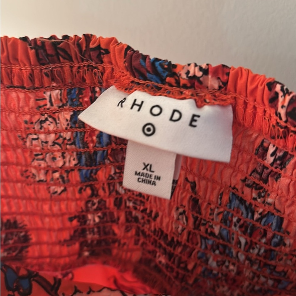 RHODE Orange Ruched Sundress - Picture 3 of 4